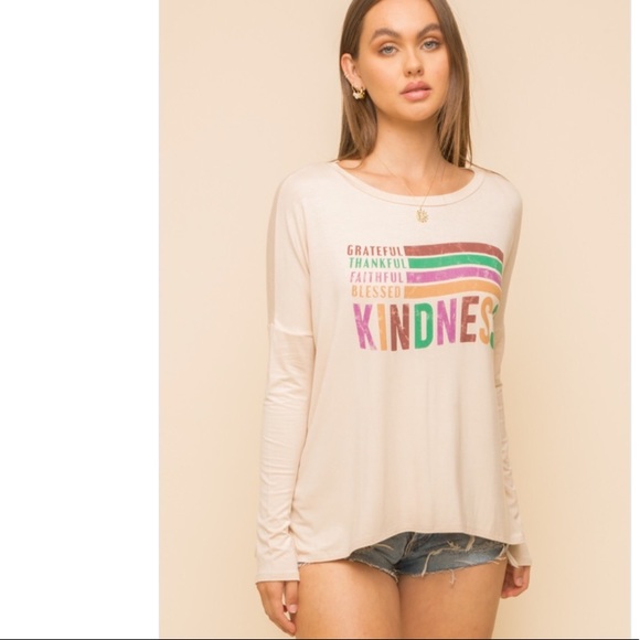 Kindness Print Oversized Knit Top - Picture 2 of 10